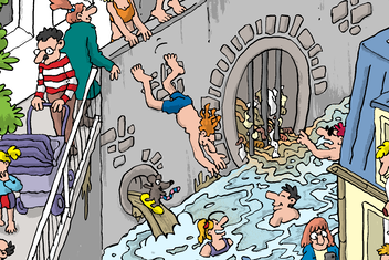 Entlastetes Mischabwasser